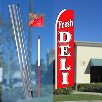 Amazon Com Fresh Deli Red Flutter Feather Banner Flag Kit