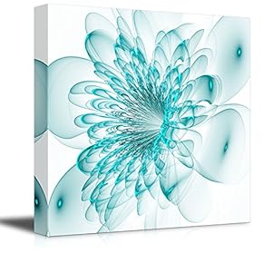 Beautiful Blue Flower on White Background Computer Generated...