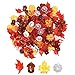 210 Mini Acrylic Fall Maple Leaves Pumpkins Acorns Autumn Table Scatter Thanksgiving Confetti Embellishments Display Ornaments Vase & Bowl Filler Centerpieces Wedding Harvest Party Crafts Decorations