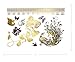Terra Tattoos Gold Metallic Temporary Tattoos Waterproof Nontoxic Long Lasting Perfect for Beach, Festivals, & more (Boho)