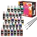 Magicfly 30 Colors Acrylic Paint Set (2fl oz/60ml Each), Non-Toxic Craft Paints with 3 Brushes, for Multi-Surface Paint on Canvas, Paper, Wood, Stone, Ceramic and Model