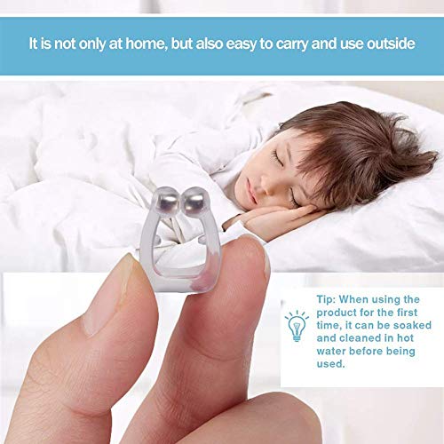 image for Junsen Silicone Magnetic Anti Snore Clip,Helps Against Snoring/Sleep A