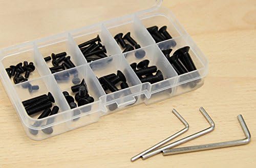 68pcs M3 M4 M5 Allen Screws 12.9 Grade Countersunk Bolt Flat Head Hex Slot Screw