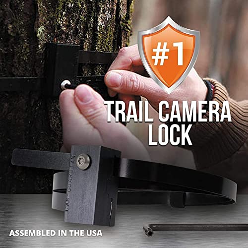 Trail Camera Lock by Guardian Game Cam Tree Mount Holder Accessory and Heavy Duty Metal
