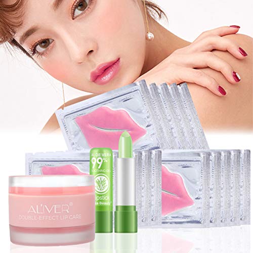 Lip Treatment set Vitamin C Lip Mask and Strawberry Lip Scrub Aloe