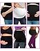 Womens Maternity Belly Band 2 Pack Comfort Support Bands for Pregnancy White,Black M