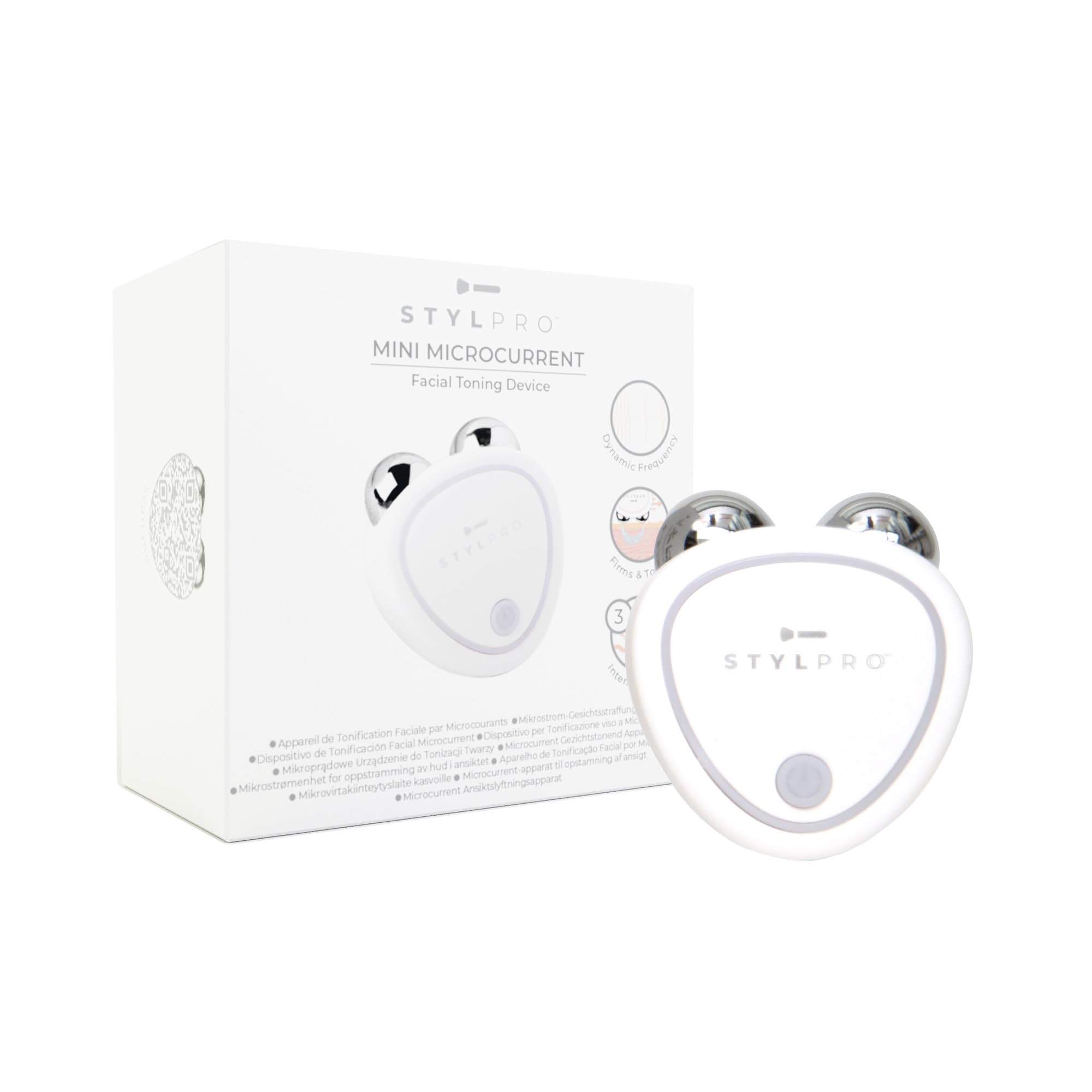 STYLPRO Mini Microcurrent Facial Toning Device – Firming & Lifting, Non-Invasive, Long Lasting, Time Saving, Home Facial, Microcurrent Technology, 3 Intensity Settings, Rechargeable, Portable