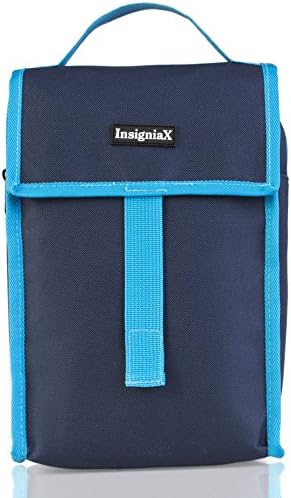 Kids Lunch Bag S2: InsigniaX Cool Lunch Box/Cooler/Lunchbox for Adult Women Men Work School Kids Girls Boys (Fit For Adult Use) Size H: 10" x W: 5.3" x L: 7.4'' (Large, Navy Blue)