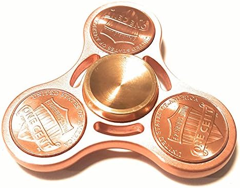 FIDGET SPINNER 6 PENNY BY SANEMA ULTRA DURABLE 100% PURE COPPER FIDGET SPINNER HIGH SPEED ADHD AUTISM FOCUS TOY RELIEVES STRESS FREE ZIPPER CASE RUNS BETWEEN 3-5 mins 100% SATISFACTION GUARANTEE