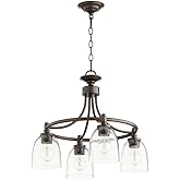 Quorum 6422-4-286 Transitional Four Light Chandelier from Rossington Collection in Bronze/Dark Finish,