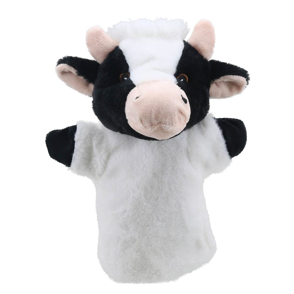 The Puppet Company Cow - Eco Animal Puppet Buddies, Black & White