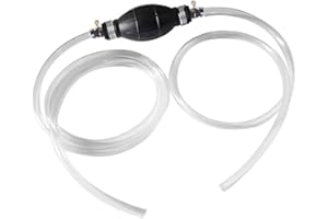 DEDC Manual Liquids Transfer Pump Kit, Hand Siphon Pump with 2 Durable PVC Hoses, Fuel Transfer Pump for Gasoline, Oil, Water, Diesel, Gas, Fluid