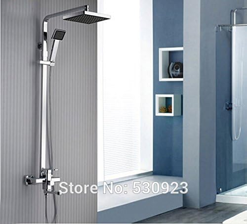 Tyrants Faucet Kitchen faucet NET faucet Bathroom faucet New Modern Chrome Finish Rain Shower Set Faucet ABS Shower Head W/ ABS Hand Shower Spray Mixer Tap Wall Mounted,White