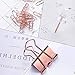 Paper Clips Binder Clips Push Pins Sets with Acrylic Box for Office Supplies, School Accessories and Home Supplies (Rose Gold)