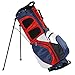 Izzo Golf Izzo Ultra-Lite Stand Golf Bag With Dual-Strap & Exclusive Features, Red/White/Blue