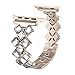 Secbolt Jewelry Bands Compatible with Apple Watch Band 38mm 40mm iwatch Series 5 4 3 2 1, Bling Stainless Steel Replacement Wristband, Champagne Gold