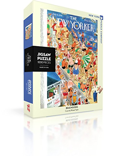 New York Puzzle Company - New Yorker Beachgoing - 1000 Piece Jigsaw Puzzle