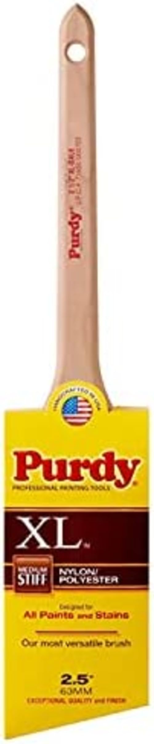 Purdy 144080325 XL Dale Nylon/Polyester Brush Angle Sash, Multicolor, 2-1/2"