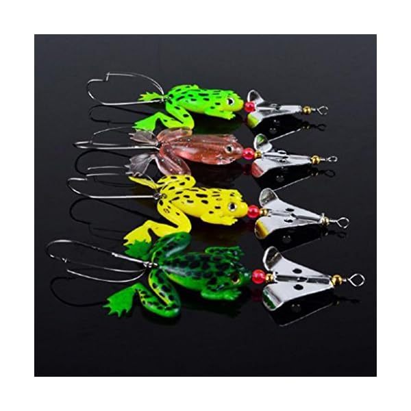 Laimeng4pcs-Rubber-Frog-Soft-Fishing-Lures-Bass