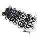 DAIRESS (6 Packs) 14Inch 35strands Wavy Senegalese Twist Crochet Hair Braids Wavy Ends Free Synthetic Hair Extensions Kanekalon Curly Crochet Twist Braiding Hair (#1B Black)