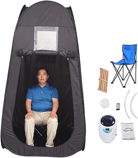 Amazon Co Jp ポータブル スチームサウナ ルーム ホーム パーソナル スパ Slim身 減量 解毒 サウナテント リモコン 2l 蒸気発生器 機械 Color Black ホーム キッチン