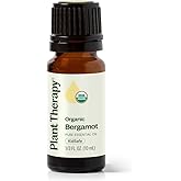 Plant Therapy Organic Bergamot Essential Oil 10 mL (1/3 oz) 100% Pure, Undiluted, Therapeutic Grade