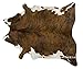 ecowhides 100% Genuine Brazilian Cowhide Rug - Brindle White Belly - Luxury Cowskin Leather Area Rug Decor (X-Large) 7 x 6 ft