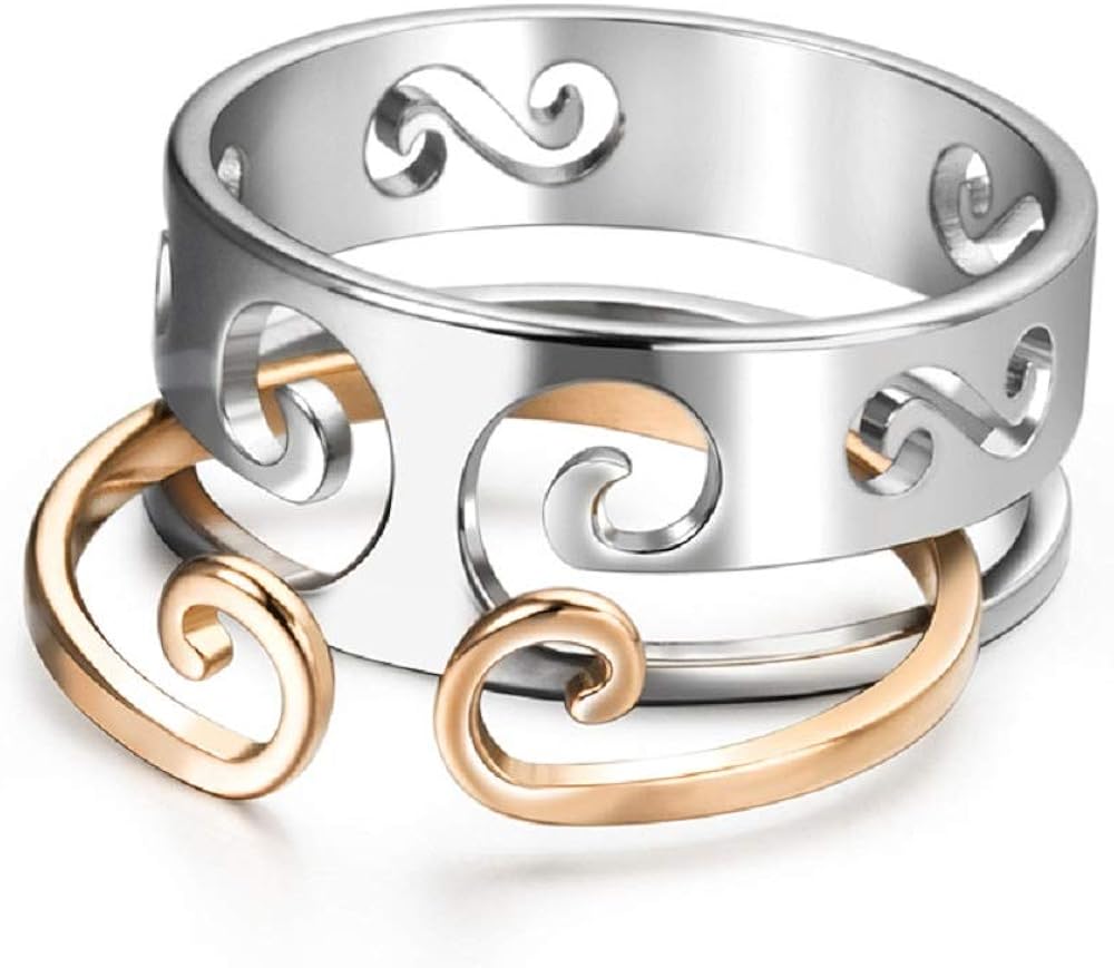 1 No 925 Sterling Silver Hollow Ring Two In One Cloud Ring Detachable Female Wedding Ring Necklace Pendant Dual Use Men And Women Ring Happiness Eternal Love Ring Amazon Com