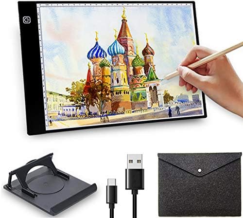 トレース台 写し絵 トレス台 トレーサー ライトボックス Led 超薄型 3 5mm 三段階調節 目盛り付き 角度調整 スタンド付 デッサン マンガ 1 5m Usbケーブル New 書道 イラスト 建築設計製図 練習用 スケッチ 漫画