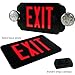 eTopLighting LED Exit Sign, Emergency Light Red Lettering Combo with Extra Face Plate, UL924, Double Side Light, Ceiling/Wall Mount, EL2BR-B-1