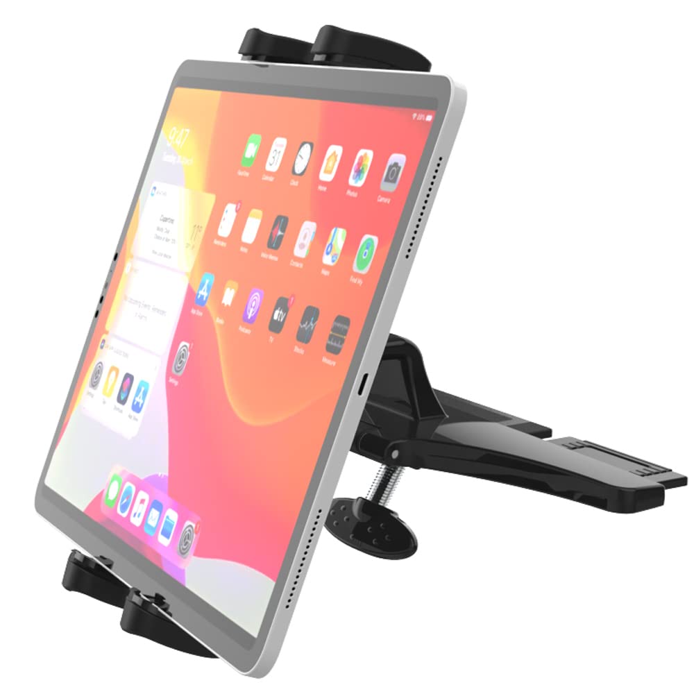 Photo 1 of Cuxwill Car CD Slot Mount Tablet Holder for 4-13" iPad & Phone, Universal 360° Rotation Car Truck Front CD Player Tablet Mount for iPad Pro 12.9 Air Mini Generation, Galaxy Z Fold 4 3, iPhone