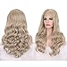 Imstyle Honey Blonde Lace Front Wigs Long Wavy Synthetic Hair Wig for Women Thick Soft Heat Resistant Hair Wig With Natural Hairline Part Freely 24 Inch