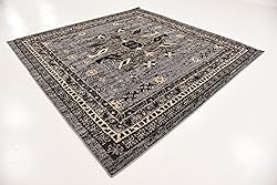 Unique Loom Taftan Collection Border Geometric