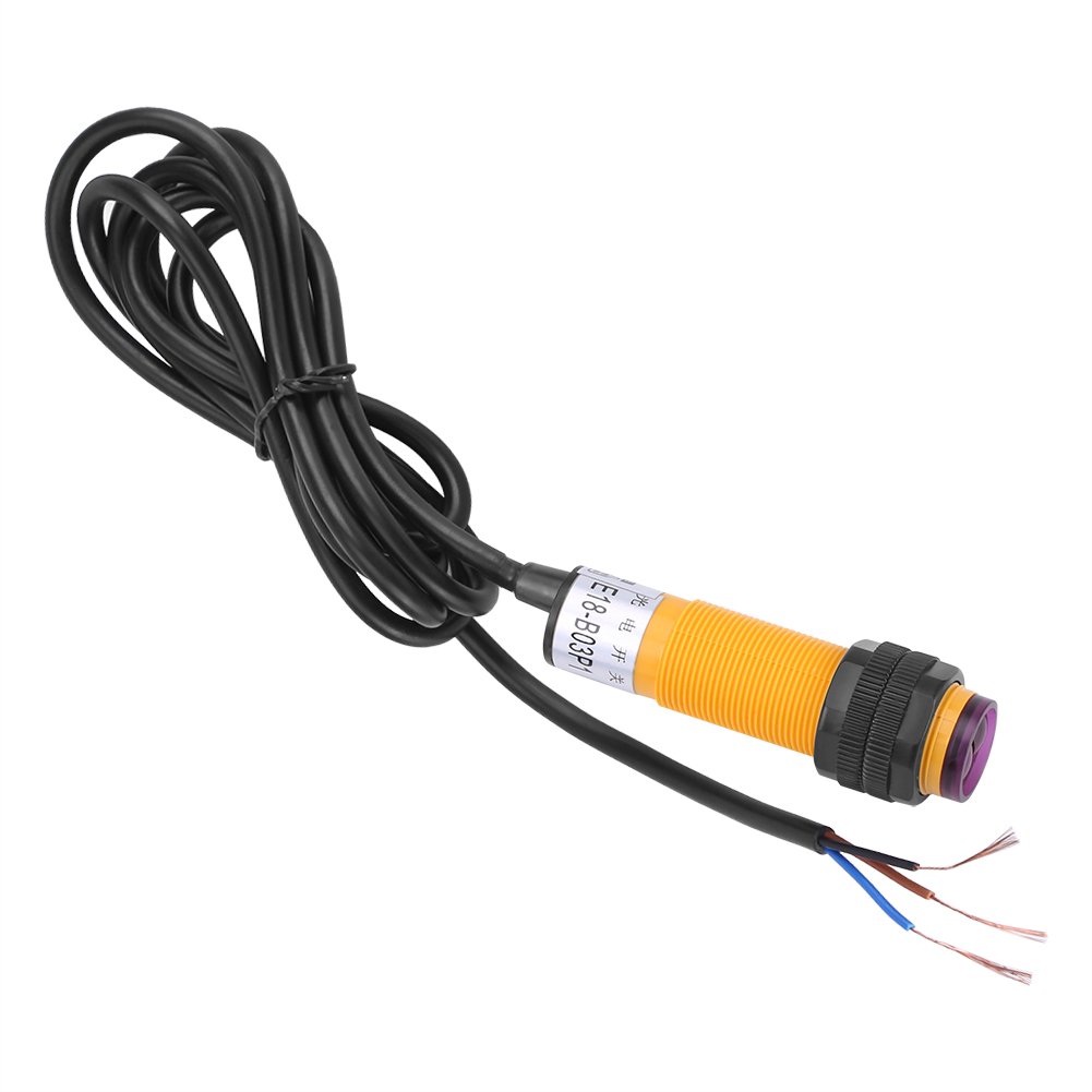 Photoelectric Sensor Switch, Inductive Proximity Sensor DC 3 Wire 6-36V E18-B03P1 5-30cm PNP IR Proximity Switches