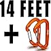 XL Hammock Straps With Carabiners - 14 feet (28 ft, 48 Loops Total). Longest, Strongest & Most Versatile. Quick Easy Setup For All Hammocks. Lightweight & Tree Friendly. No Stretch Polyester