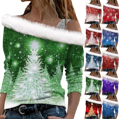 Womens Christmas Jumpers Christmas Jumpers for Women Long Sleeve Crew Neck Soft Fashion Winter Sweater Pullover Cozy Casual Party Holiday Women's