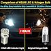 HSUN BAX9S H6W LED Bulbs,High Power 20LED SMD3014 Chip 880LM Extremely Bright Bulbs with Canbus for Dome Reading Light and Indicator,2 Pack,6000K White