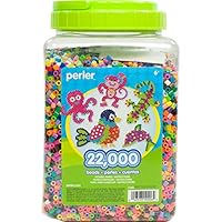 Perler Beads Bulk Assorted Multicolor Fuse Beads for Kids Crafts, 22000 pcs