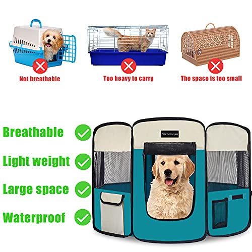 Autokcan Dog Playpen, Waterproof Portable Foldable Pet Playpen Dog Tent