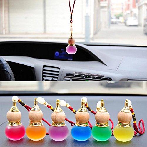 image for daffodilblob Glass Gourd Shaped Car Home Hanging Perfume Air Freshener