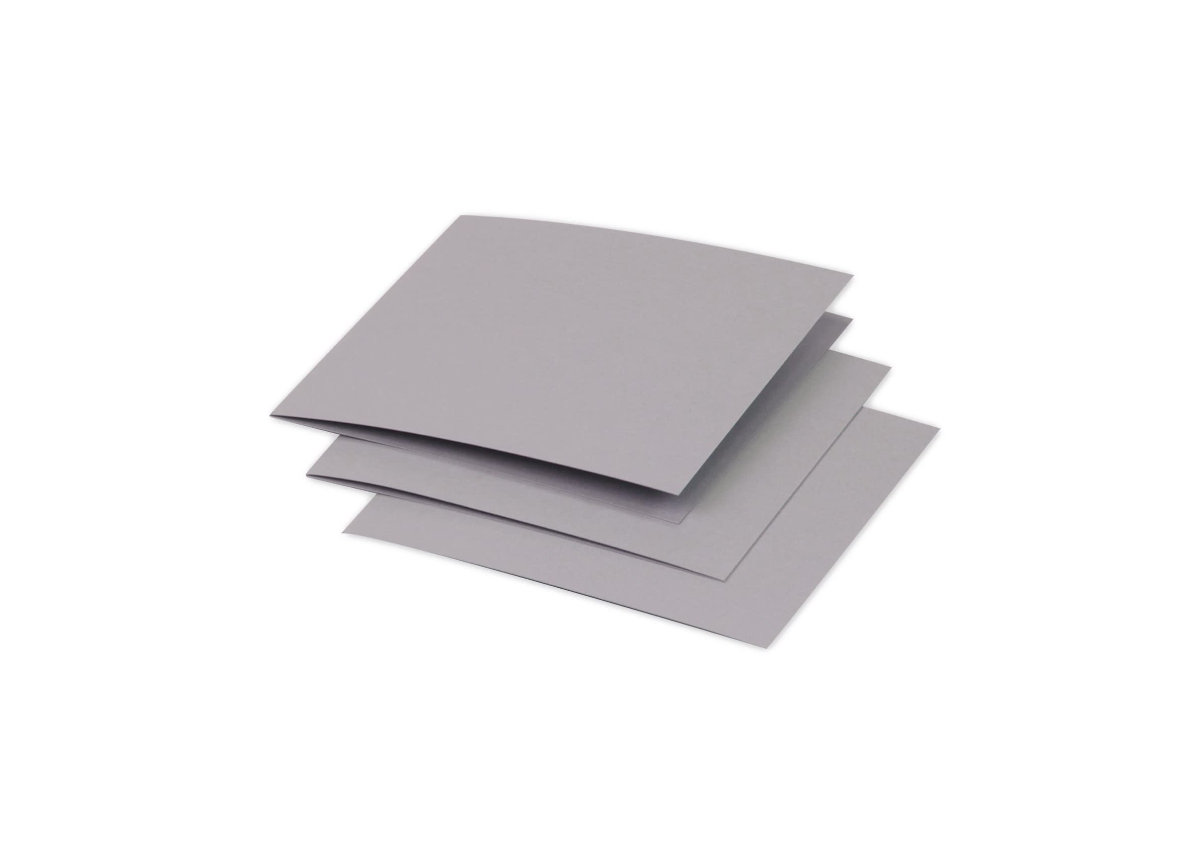 Clairefontaine 16032C Pack of 25 Double Cards Square (11.6x11.6cm) 210gsm Koala Grey Invitation Correspondence Cardboard Pollen Range Premium Smooth Paper