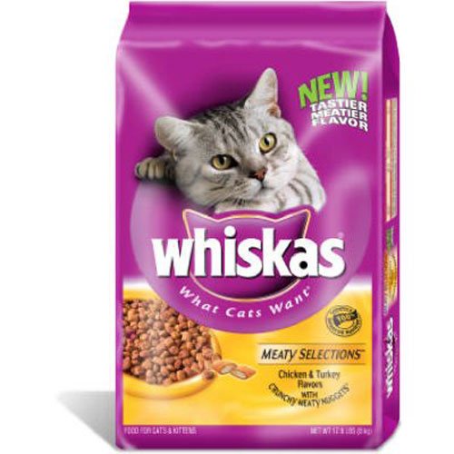 WHISKAS Adult Dry Cat Food Meaty Selections - Chicken ...
