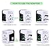 International Travel Adapter, All in One Universal Worldwide European Power Plug with 2.4A 4-Port USB Wall Charger for USA EU UK AUS in Black