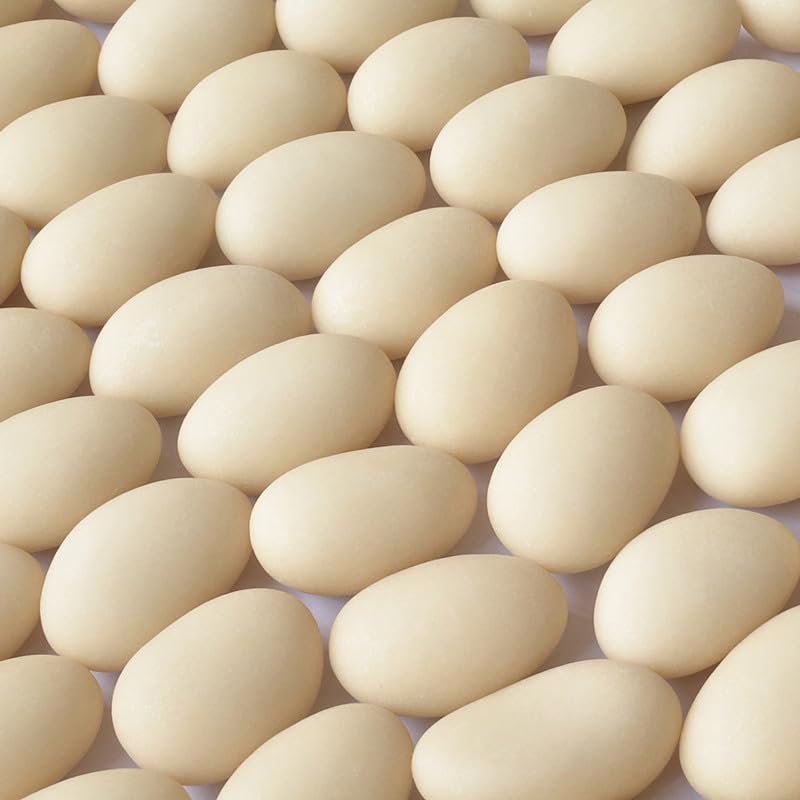 Luxury Italian Sugared Almonds - Multiple Colours Available - For Wedding Favours and Baby Showers - Pack of 50 Almonds, Ivory