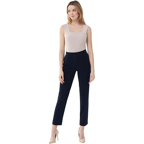 Joseph Ribkoff Women's Classic Tailored Slim Pant, Black, 2