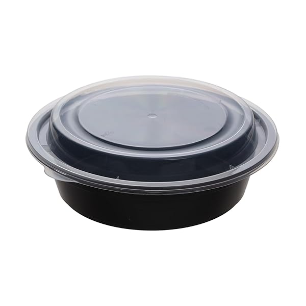 PLASPAPIER 32 OZ ROUND MEAL PREP BOWLS (50-PACK)...