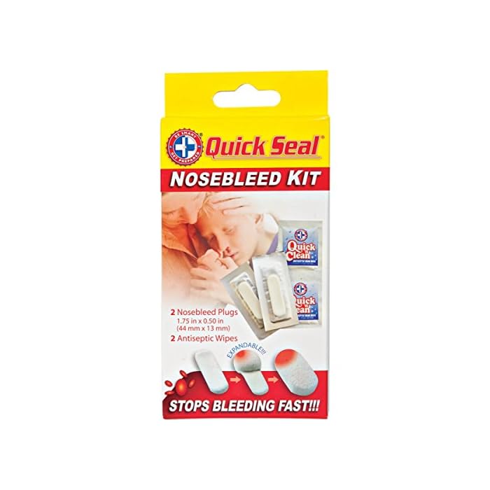 Be Smart Get Prepared Quick Seal Nosebleed Kit, Red, 4 Piece Set