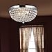 Elegant Designs FM1000-CHR Elipse Crystal 13 Inch Modern Metal 2 Light Bowl Shaped Ceiling Flush Mount Fixture, Chrome