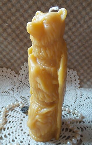 Beeswax Candle Totem Wolf/Bear/Lynx Pillar Shaped Candle