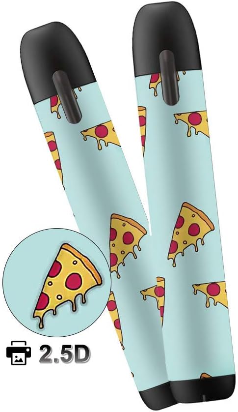 xJazxin 2 Pack Myblu Skin Decal for Pax blu 2.5D Technology Ultra Thin Food Series Protective Sticker for Myblu Wraps Cases (Pizza)